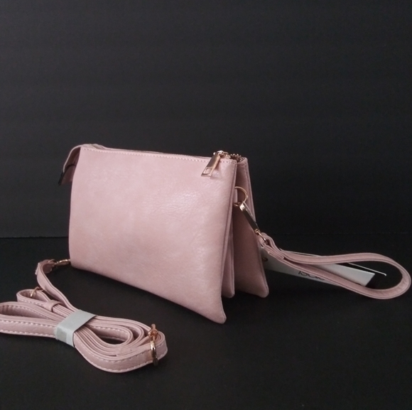 NWT ISABELLE VEGAN CROSSBODY BAG WRISTLET CLUTCH - Picture 1 of 6